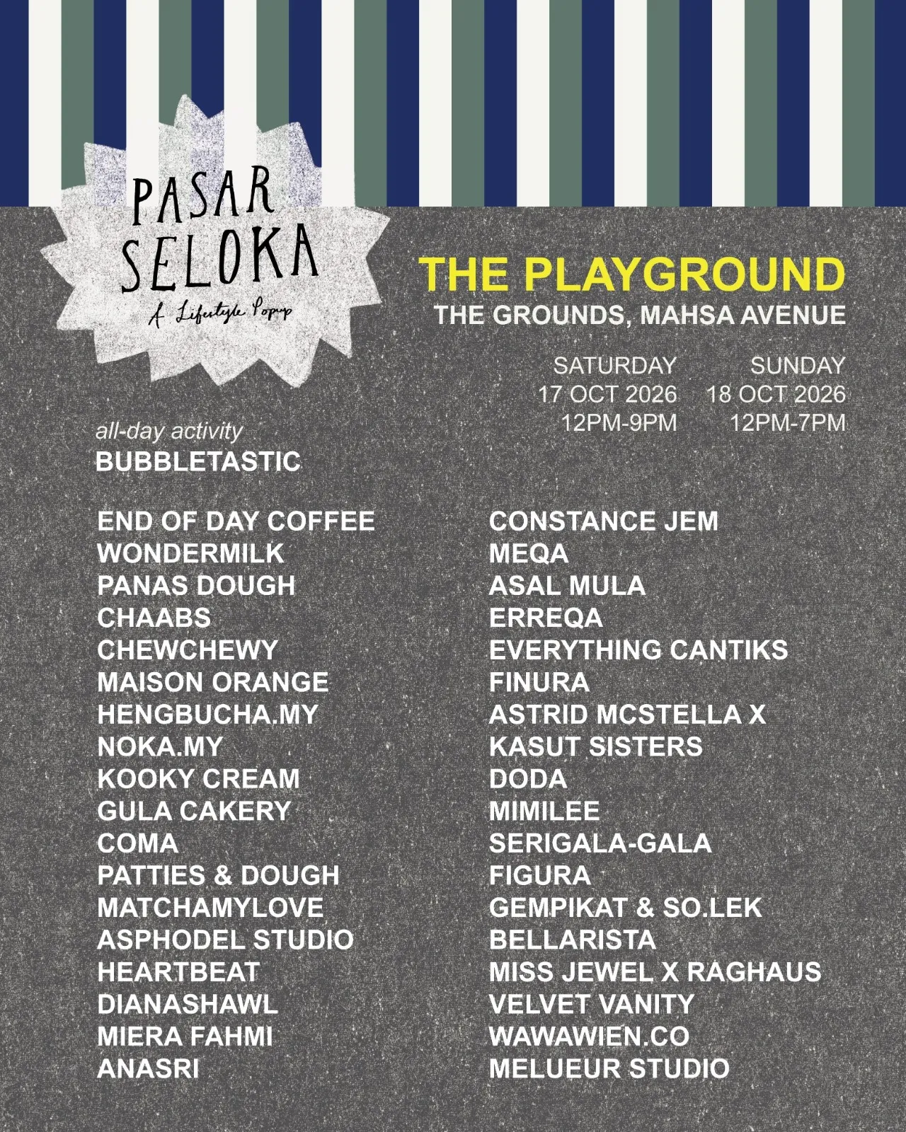 THE PLAYGROUND by Pasar Seloka market